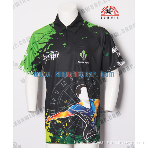 high quality custom dart shirt / dry fit polyester darts jersey sublimation